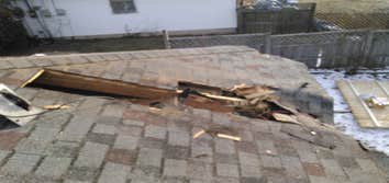 Tree fell on roof