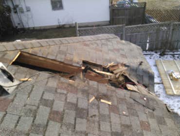 Tree fell on roof