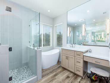 Montecito Master Bath This fun couple are empty nesters and they LOVE their home. Stewardship and getting the project done on budget was their top prio