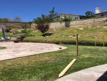 Santa Clarita Basketball Court & Other Hardscaping Homeowner lives up the hill in Santa Clarita his kids loves basketball so its time to make a mini co