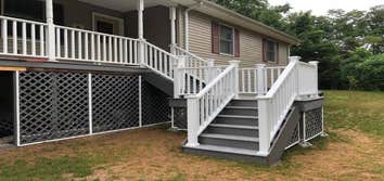Stairs with mid landing and turn in Conway Ma