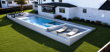 Keller, TX Luxury Custom Pool Builder in Keller, TX – This Canyon Oak Pools project transformed a challenging sloped backyard into a stunning multi-lev