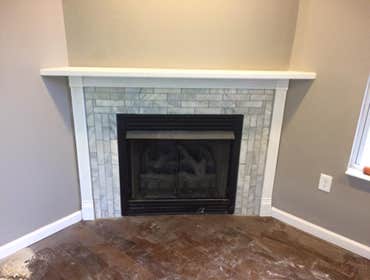 fireplace after remodel