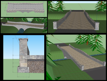 Bridge Design A general contractor that we work with quite often called us up to create a design and 3D rendering of a bridge he was bidding for a cust