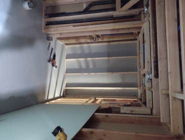 basement storage room to bath