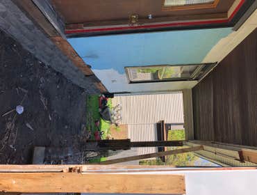 Photos by Eden Builders Inc #5 3 season porch renovation. Typical for these older homes in St. Paul to have rough front porches. We removed existing an