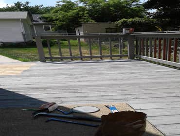 Big Project , Revive This Deck ! Here We Power Wash The Deck In Order To Loose The Deck Paint , Them Scrape by Hand, We Replace A Few Deck Boards With
