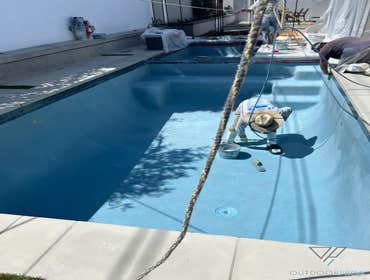 West Hills, CA | Pool Remodeling Completely new pool and spa construction for a home in West Hills, CA.