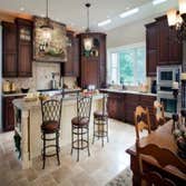 Bucks County Kitchen Renovation The stone hood high lights this Bucks County Kitchen