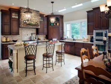 Bucks County Kitchen Renovation The stone hood high lights this Bucks County Kitchen