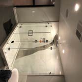 Marble shower with Stainless Steel inlay