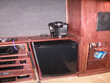 Photos from Vh improvement inc transforms a room in the basement into a media room