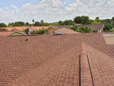 Shingle Roof in Miami New Shingle roof using GAF Shingle and accessories.