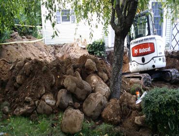 Excavation for footings
