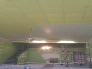 Sprayin Ceiling Tiles Before