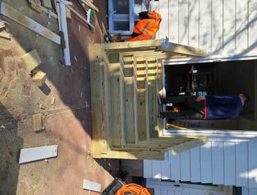Photos by F&d Construction LLC #5 new stairs wood, Moulding around windows, kitchen update and paint