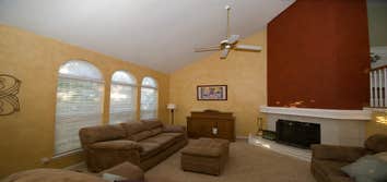 Venetian & Wool We added a Venetian plaster to the walls and gave it faux stone effects to give it an aged and natural appearance. The fireplace was n