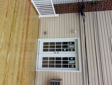 Project photos from Bba Builders Rooftop deck in pine with pt railings