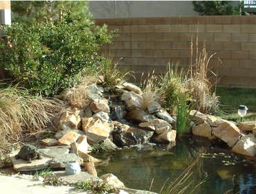 Small waterfall Larger pond Pa