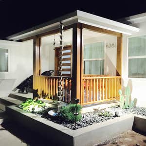 Modern gutters with rain chain