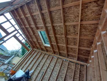 Photos by Stewart & Son Gate & Fence LLC #1 Tiny House with pergola. Small house 17' by 12' small bathroom with pocket door, and small sink with water 