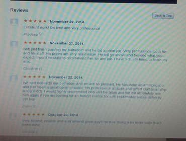 Reviews from past customers