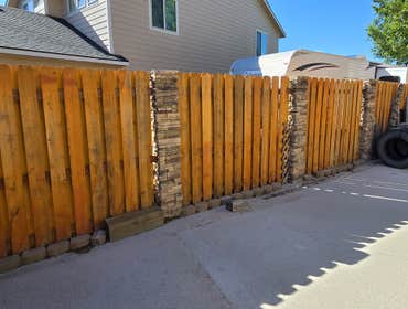 Stone Installation on Deck and Fence Posts - Meridian ID