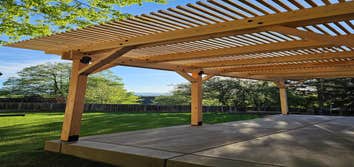 Wood pergola
