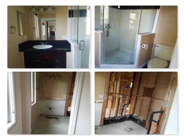 Upstairs Ba # 2 demo Lake Forest before/after