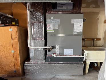 Replacing old gas furnace with Bryant 4ton heat pump + ductwork Replacing old gas furnace, gas furnace removal, gas line cap & safe disconnect, Bryant 