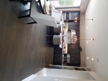 Kitchen remodeling Complete kitchen remodeling
Include tile installation backsplash countertop kitchen cabinet and upgrade electrical and the plu