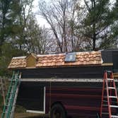 cedar shakes on a old bus
