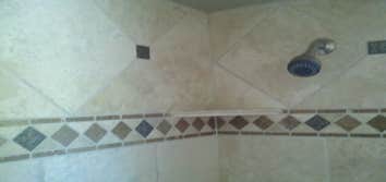 Jacalitos Ranch Bathroom Remodel... Removed old fiberglass tub surround and installed new tile shower.