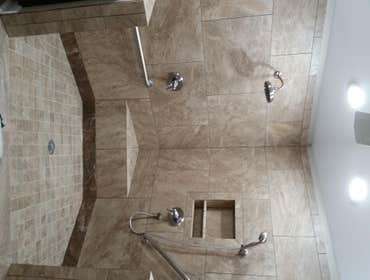 Custom corner shower