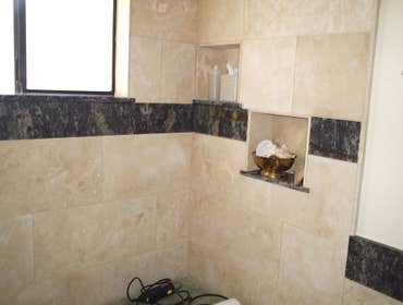 travertine bath remodel