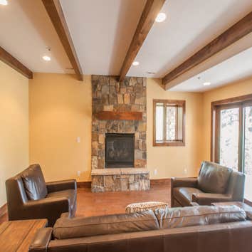 Fireplace in Basement Remodel