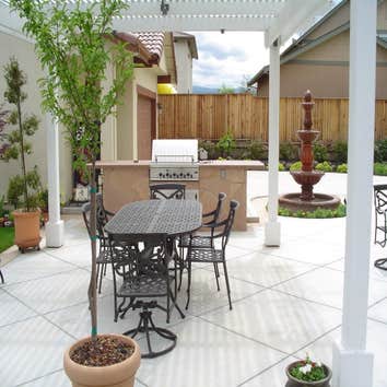 built-in BBQ