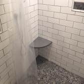 back corner of shower