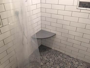 back corner of shower