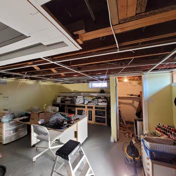 Drop Ceiling and New Lighting Installation Installation of drop ceiling and new lighting.