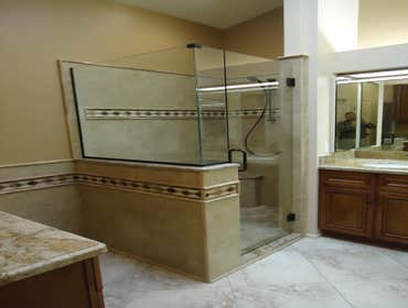 Project photos from Cadillac Tile Company L L C Here we have a good example of before[left side] and after photos, This is just a very small sample of 