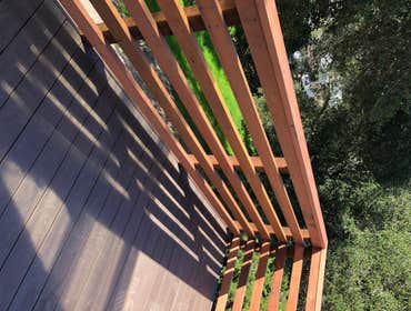 Redwood railing