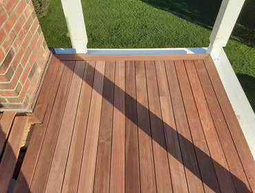 Mahogany Decking with Cable Rails Mahogany decking