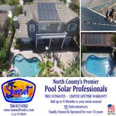 Sunset Pool Co Photos Recent projects by Sunset Pool Co. including solar, rust stain repair, resurfacing (replastering a pool), tile cleaning & repair,