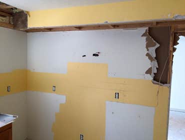 kitchen during remodel