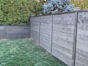 Finished privacy fence