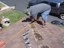 Ridge cap removal.