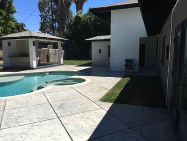 Backyard entertaining area