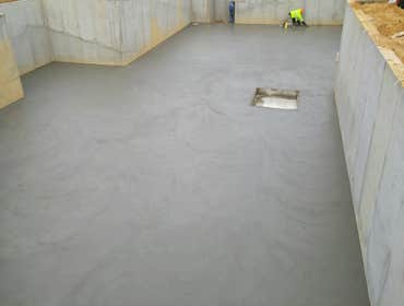 concrete and cinder block
