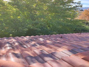 Photos by Royalty Roofing Inc #2 Before, during, and after photos of a
recent residential roofing replacement in Palmdale.
We install all roofing mater